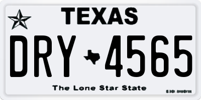 TX license plate DRY4565