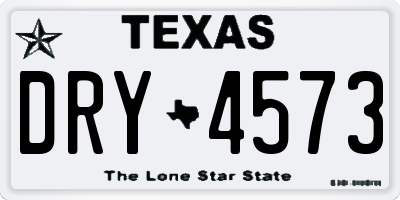 TX license plate DRY4573