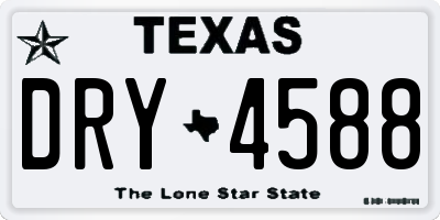 TX license plate DRY4588