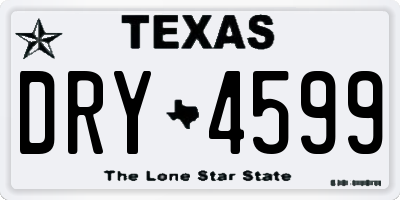 TX license plate DRY4599
