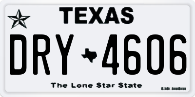 TX license plate DRY4606