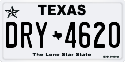 TX license plate DRY4620