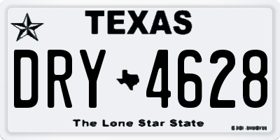 TX license plate DRY4628