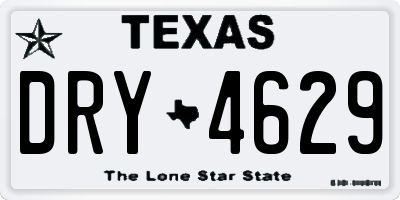 TX license plate DRY4629