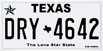 TX license plate DRY4642