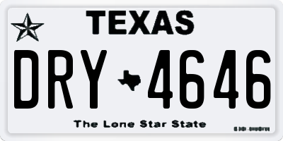 TX license plate DRY4646