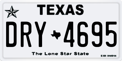 TX license plate DRY4695