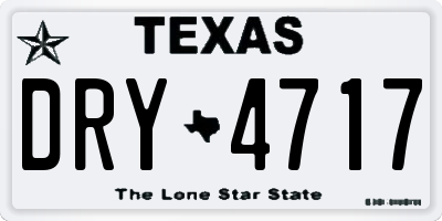 TX license plate DRY4717