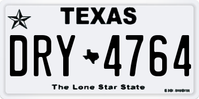 TX license plate DRY4764
