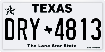 TX license plate DRY4813