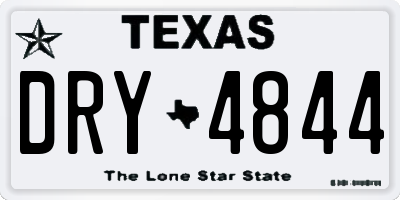 TX license plate DRY4844