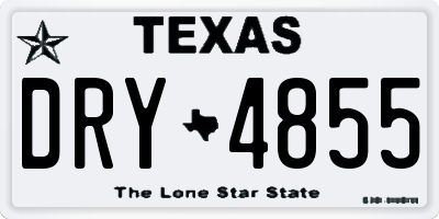 TX license plate DRY4855