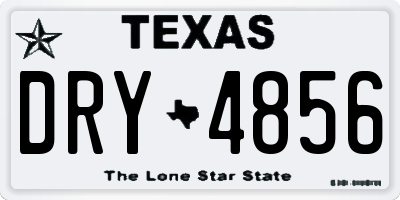 TX license plate DRY4856