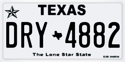 TX license plate DRY4882