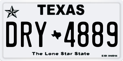 TX license plate DRY4889