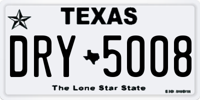 TX license plate DRY5008