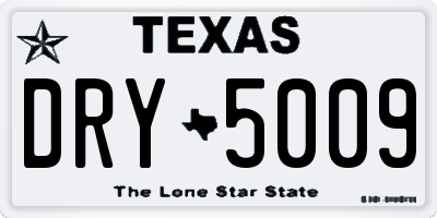 TX license plate DRY5009