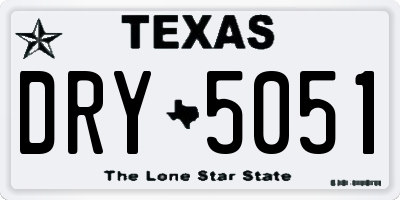 TX license plate DRY5051