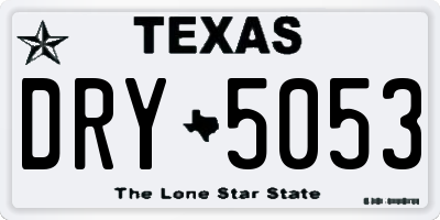 TX license plate DRY5053