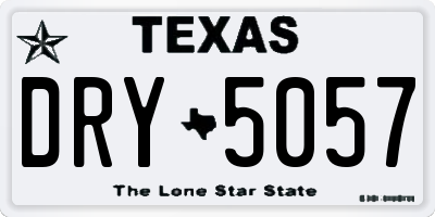 TX license plate DRY5057