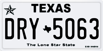 TX license plate DRY5063