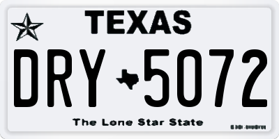 TX license plate DRY5072