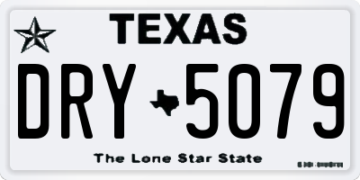TX license plate DRY5079