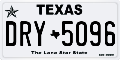 TX license plate DRY5096