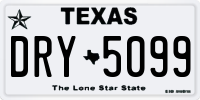 TX license plate DRY5099