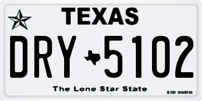 TX license plate DRY5102