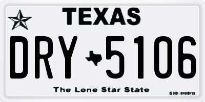 TX license plate DRY5106