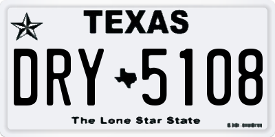 TX license plate DRY5108