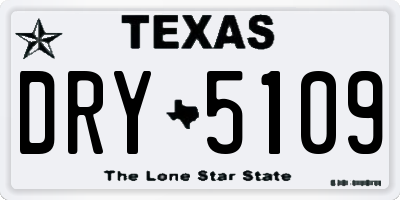 TX license plate DRY5109