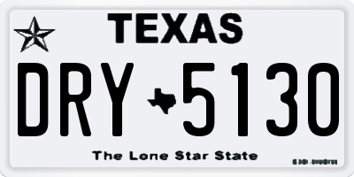 TX license plate DRY5130