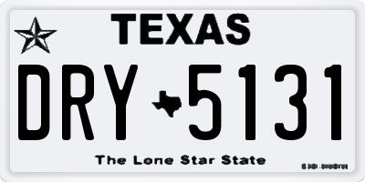 TX license plate DRY5131