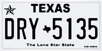 TX license plate DRY5135