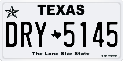 TX license plate DRY5145