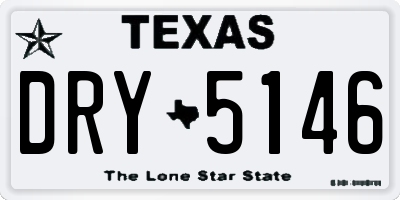 TX license plate DRY5146