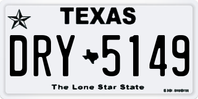 TX license plate DRY5149