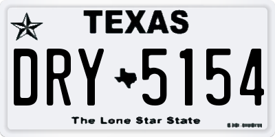 TX license plate DRY5154