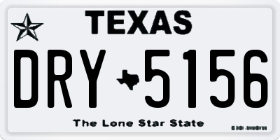 TX license plate DRY5156