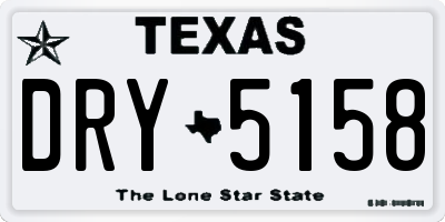 TX license plate DRY5158