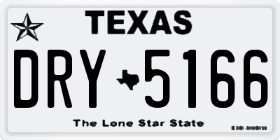 TX license plate DRY5166