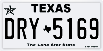 TX license plate DRY5169