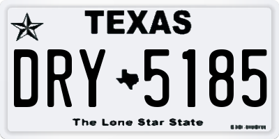 TX license plate DRY5185