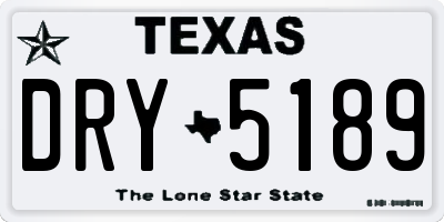 TX license plate DRY5189
