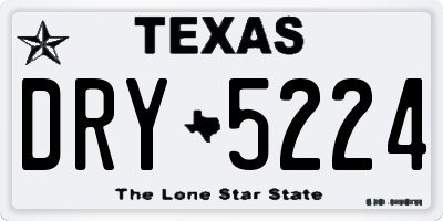 TX license plate DRY5224