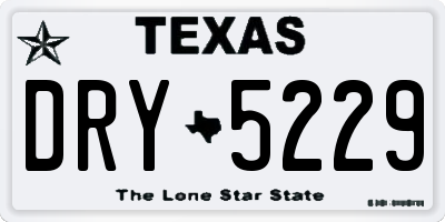 TX license plate DRY5229