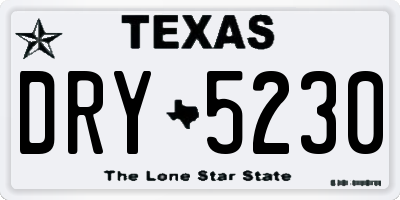 TX license plate DRY5230