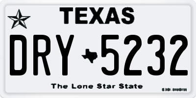 TX license plate DRY5232